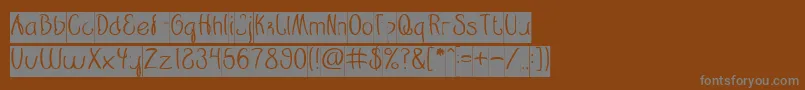 Restaurant inverse-Schriftart – Graue Schriften auf braunem Hintergrund
