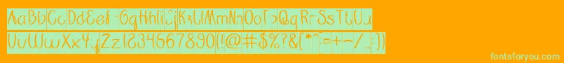 Restaurant inverse Font – Green Fonts on Orange Background
