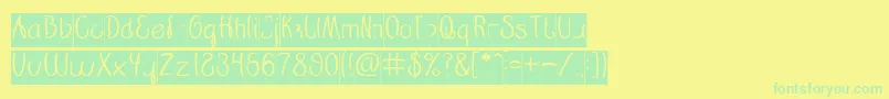 Restaurant inverse Font – Green Fonts on Yellow Background