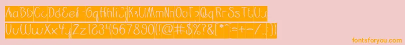 Restaurant inverse Font – Orange Fonts on Pink Background