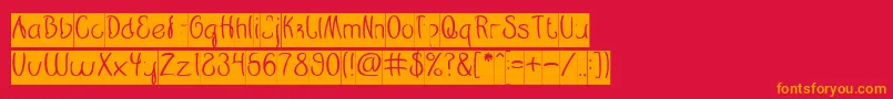 Restaurant inverse Font – Orange Fonts on Red Background
