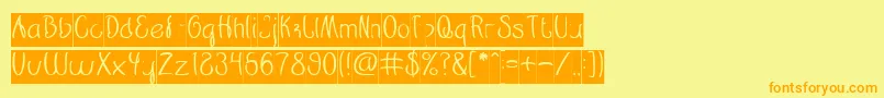 Restaurant inverse Font – Orange Fonts on Yellow Background