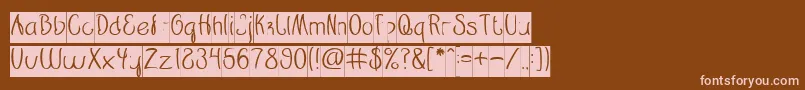 Restaurant inverse Font – Pink Fonts on Brown Background