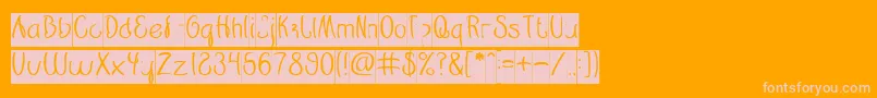Restaurant inverse Font – Pink Fonts on Orange Background