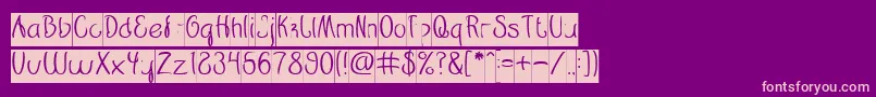 Police Restaurant inverse – polices roses sur fond violet
