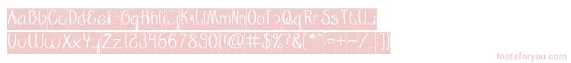 Restaurant inverse Font – Pink Fonts on White Background