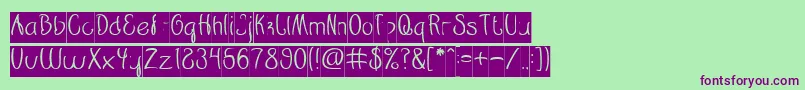 Restaurant inverse Font – Purple Fonts on Green Background