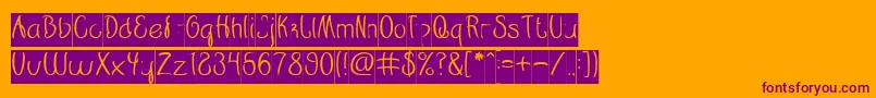 Restaurant inverse Font – Purple Fonts on Orange Background
