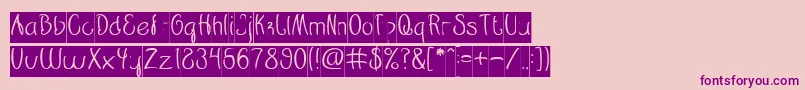 Restaurant inverse Font – Purple Fonts on Pink Background