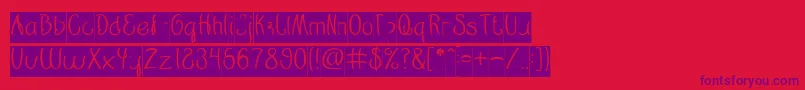 Restaurant inverse Font – Purple Fonts on Red Background