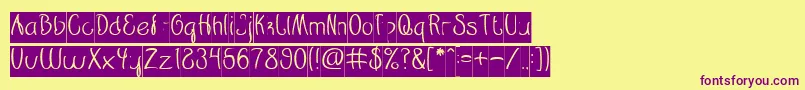 Restaurant inverse Font – Purple Fonts on Yellow Background