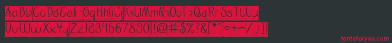 Restaurant inverse Font – Red Fonts on Black Background