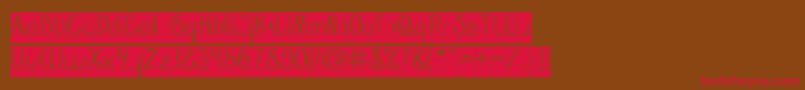 Restaurant inverse Font – Red Fonts on Brown Background