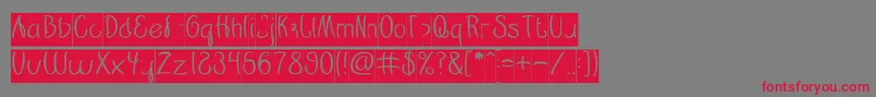 Restaurant inverse Font – Red Fonts on Gray Background