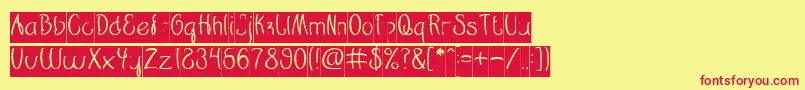 Restaurant inverse Font – Red Fonts on Yellow Background