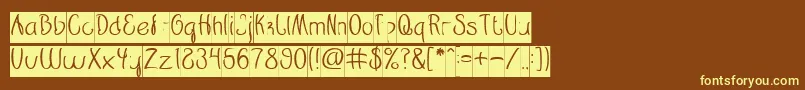 Restaurant inverse Font – Yellow Fonts on Brown Background