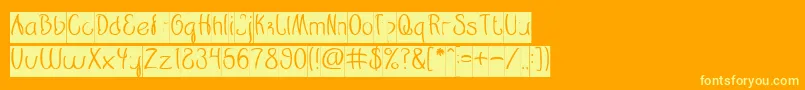 Restaurant inverse Font – Yellow Fonts on Orange Background