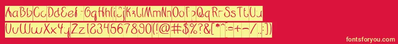 フォントRestaurant inverse – 黄色の文字、赤い背景