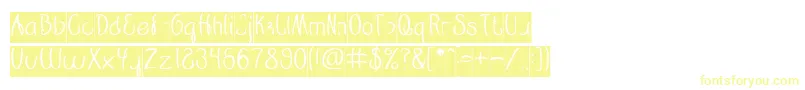 Restaurant inverse-Schriftart – Gelbe Schriften auf weißem Hintergrund