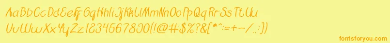 Restaurant Italic Font – Orange Fonts on Yellow Background