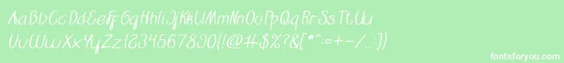 Restaurant Italic Font – White Fonts on Green Background