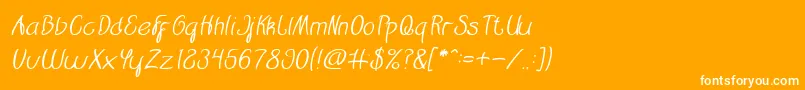 Restaurant Italic Font – White Fonts on Orange Background