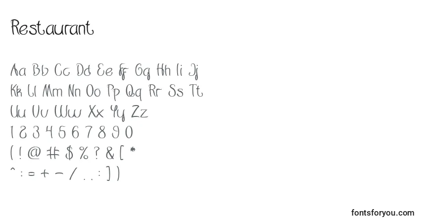 Fuente Restaurant (138556) - alfabeto, números, caracteres especiales