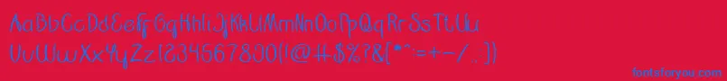 Restaurant Font – Blue Fonts on Red Background