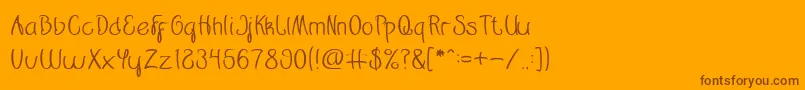 Restaurant Font – Brown Fonts on Orange Background