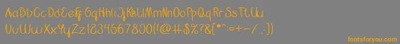 Restaurant Font – Orange Fonts on Gray Background