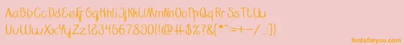 Restaurant Font – Orange Fonts on Pink Background