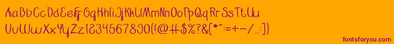 Restaurant Font – Purple Fonts on Orange Background