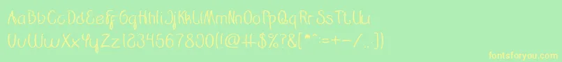 Restaurant Font – Yellow Fonts on Green Background