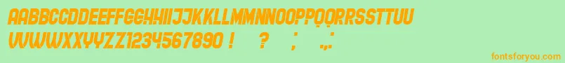 RestaurantMenuBook Font – Orange Fonts on Green Background