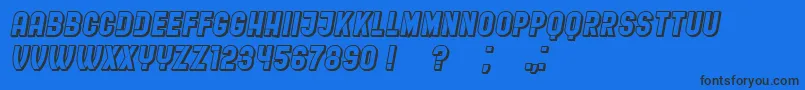 RestaurantMenuHollow Font – Black Fonts on Blue Background