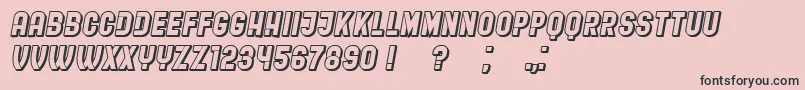 RestaurantMenuHollow Font – Black Fonts on Pink Background
