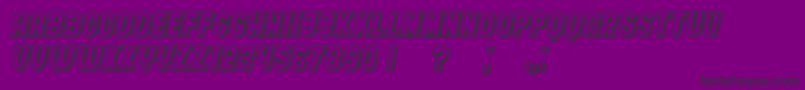 RestaurantMenuHollow-Schriftart – Schwarze Schriften auf violettem Hintergrund