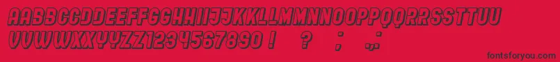 RestaurantMenuHollow Font – Black Fonts on Red Background