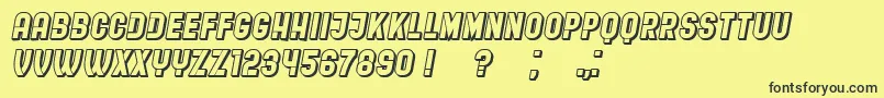 RestaurantMenuHollow Font – Black Fonts on Yellow Background