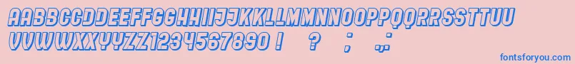 RestaurantMenuHollow Font – Blue Fonts on Pink Background