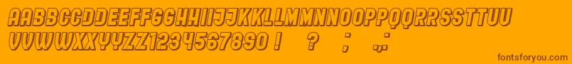 RestaurantMenuHollow Font – Brown Fonts on Orange Background