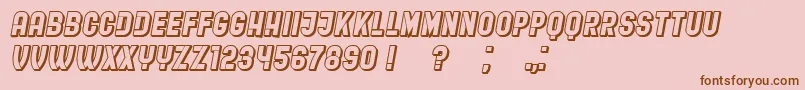 RestaurantMenuHollow Font – Brown Fonts on Pink Background
