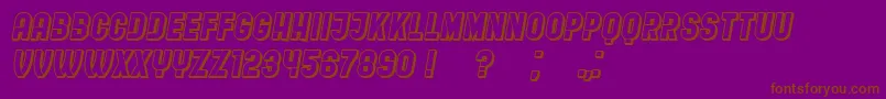RestaurantMenuHollow Font – Brown Fonts on Purple Background