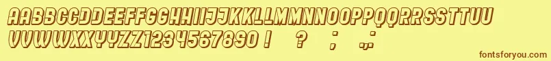 RestaurantMenuHollow Font – Brown Fonts on Yellow Background
