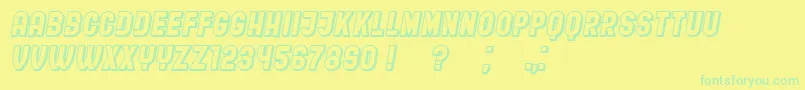 RestaurantMenuHollow Font – Green Fonts on Yellow Background