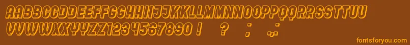 RestaurantMenuHollow-Schriftart – Orangefarbene Schriften auf braunem Hintergrund