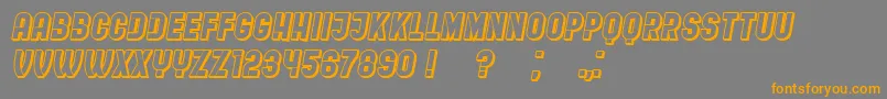 RestaurantMenuHollow-Schriftart – Orangefarbene Schriften auf grauem Hintergrund