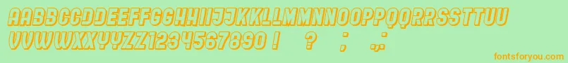 RestaurantMenuHollow Font – Orange Fonts on Green Background