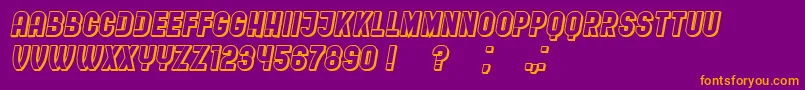RestaurantMenuHollow Font – Orange Fonts on Purple Background