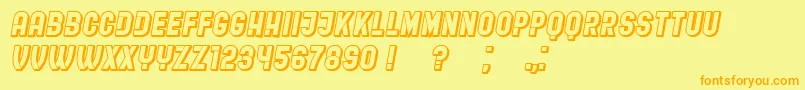 RestaurantMenuHollow Font – Orange Fonts on Yellow Background